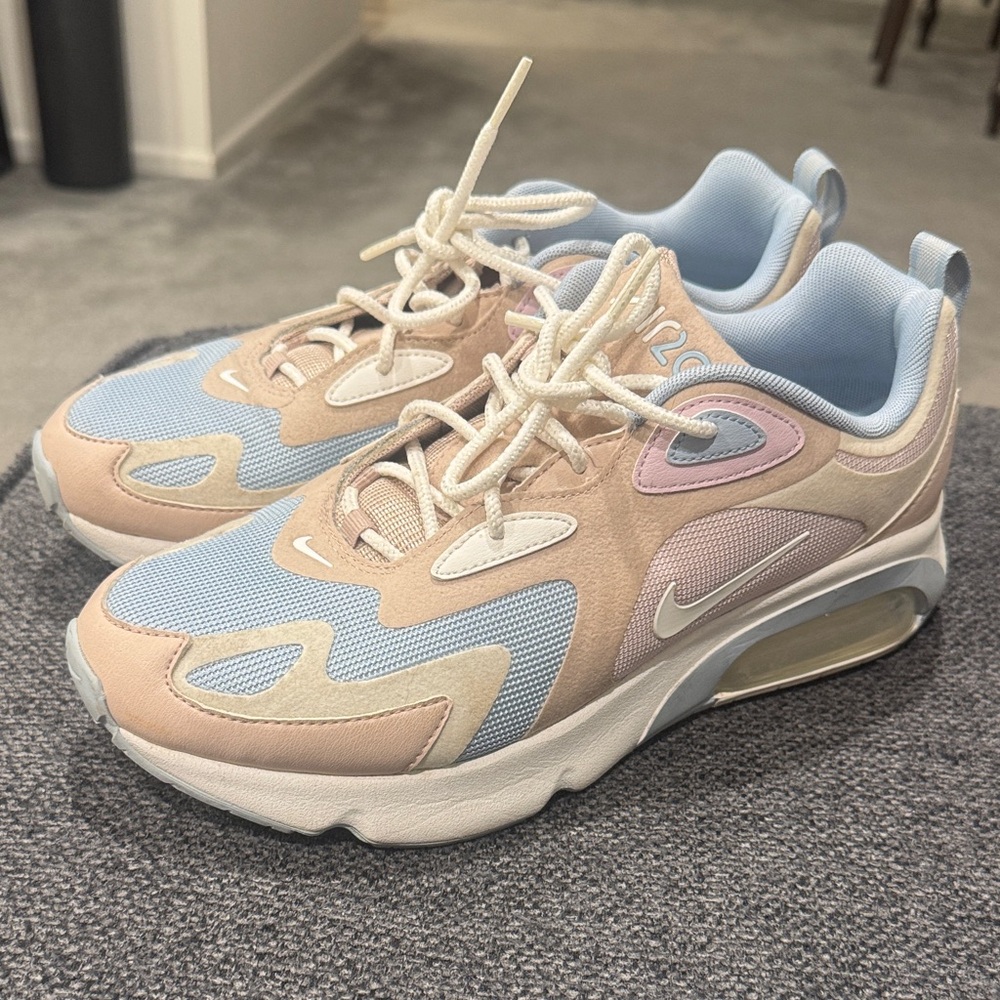 Nike Women's Sneakers - Light Blue and Beige